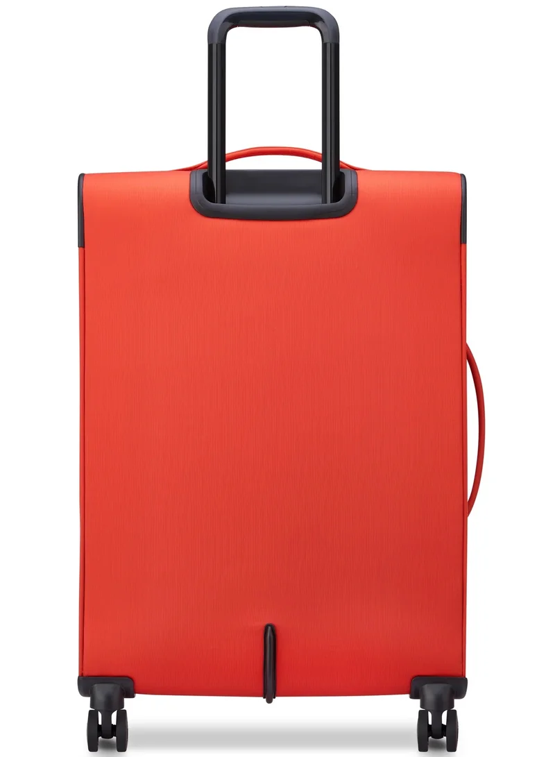 UNITED COLORS OF BENETTON  Color Block 69 Cm 4-Double Wheeled Softside Expandable Check-In Luggage Trolley Case - Red  | Best Price UAE